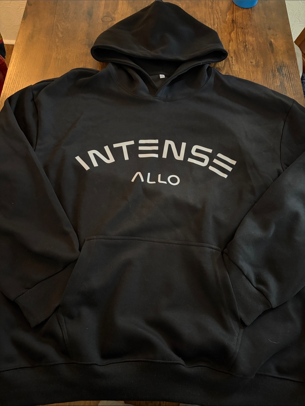 Men’s Black Hoodie - Logo Pullover